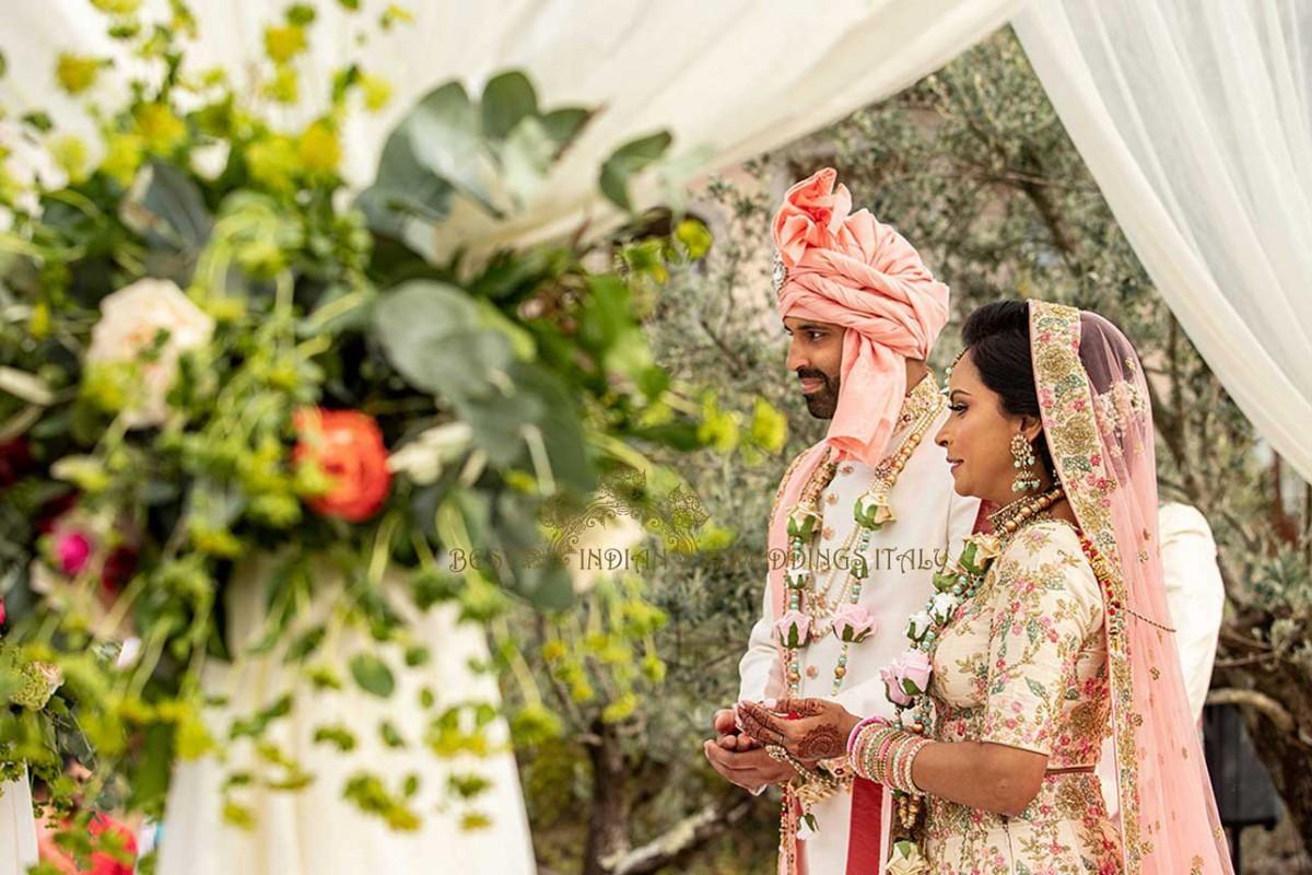 hindu wedding in Italy floral decor - High level Hindu wedding in Tuscany