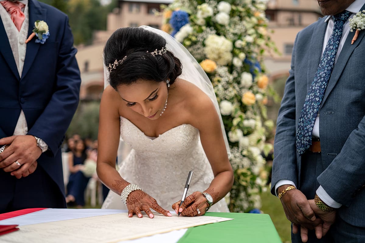 Civil wedding ceremony in italy - How a wedding setup project is born
