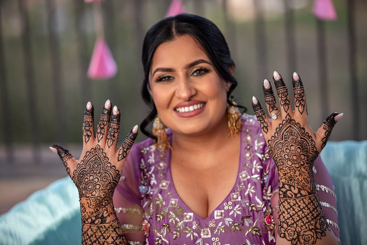sikh bride with henna done - Mehndi artists in Italy