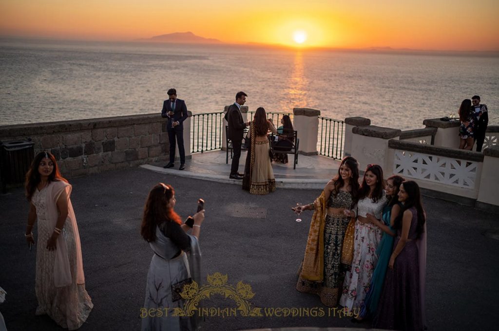 sunset on the amalfi coast in italy 1024x680 - Lemon themed civil wedding and reception on the Amalfi coast