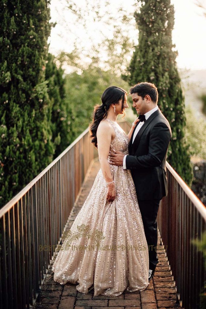 indian couple wedding tuscany portrait 683x1024 - Gorgeous Hindu wedding celebrations in Tuscany