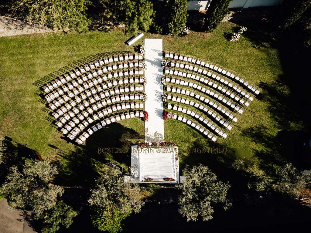 large hindu wedding setup tuscany 1024x768 - Gorgeous Hindu wedding celebrations in Tuscany