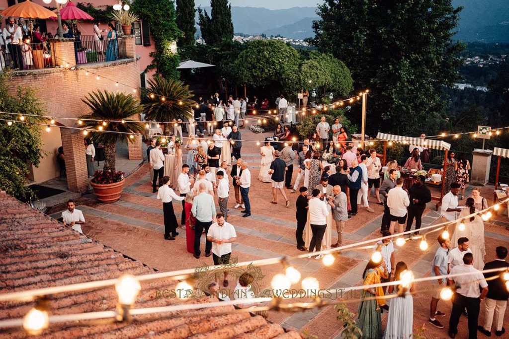 strings of lights tuscan venue wedding 1024x683 - Gorgeous Hindu wedding celebrations in Tuscany