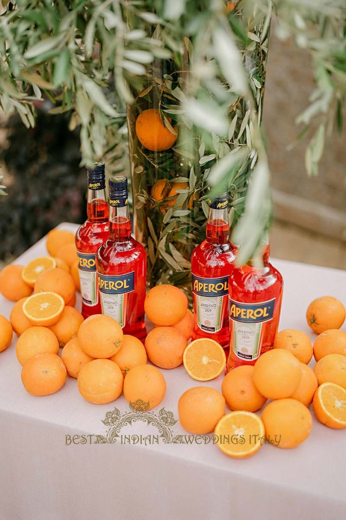 aperol corner welcome party italy 683x1024 - Exclusive Sikh Pre-Wedding Celebrations in Rome: A Luxurious Multi-Venue Experience