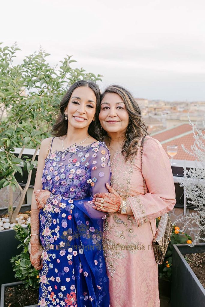 bride and her mum photo 683x1024 - Exclusive Sikh Pre-Wedding Celebrations in Rome: A Luxurious Multi-Venue Experience