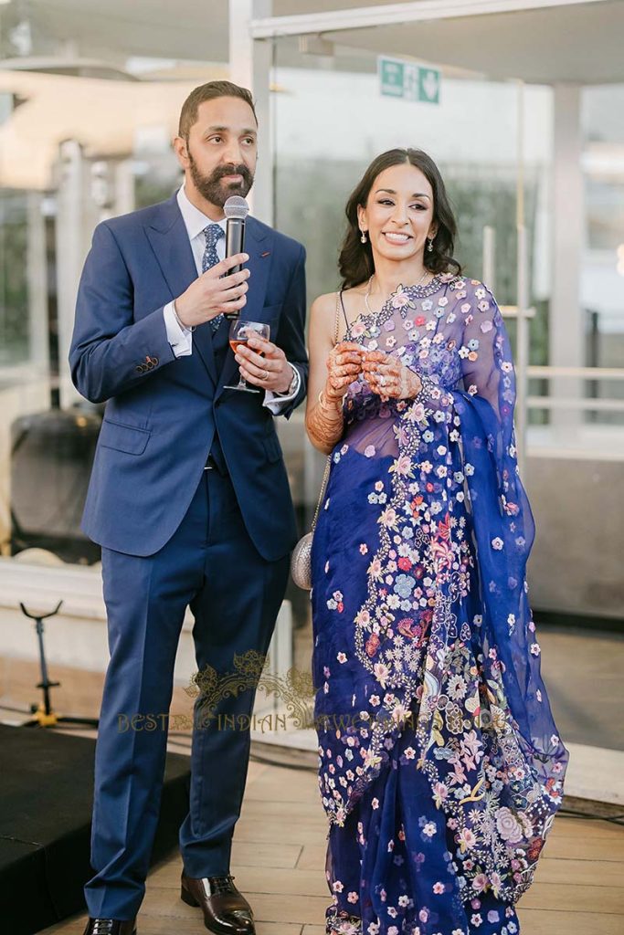 indian bride and groom welcome party rome 683x1024 - Exclusive Sikh Pre-Wedding Celebrations in Rome: A Luxurious Multi-Venue Experience