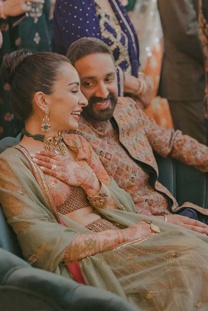 indian couple enjoying sangeet performances 683x1024 - Exclusive Sikh Pre-Wedding Celebrations in Rome: A Luxurious Multi-Venue Experience