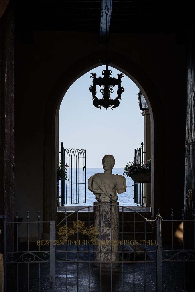 castle sicily seaside wedding 683x1024 - A Cross-Cultural Fairytale in Sicily: A South-Indian Wedding Celebration Overlooking the Sea