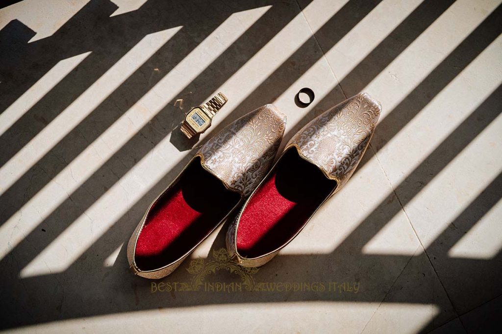 groom shoes 1024x683 - A Cross-Cultural Fairytale in Sicily: A South-Indian Wedding Celebration Overlooking the Sea