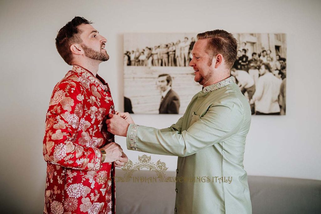indian groom getting ready italy 1024x683 - A Cross-Cultural Fairytale in Sicily: A South-Indian Wedding Celebration Overlooking the Sea
