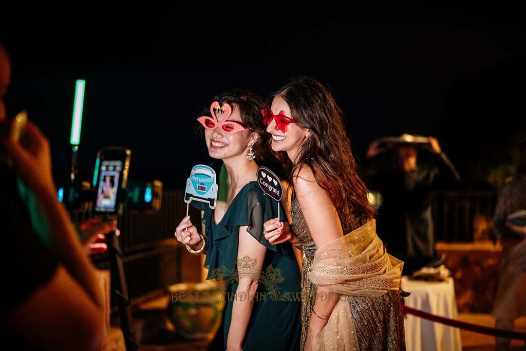 indian wedding italy photobooth 360 1024x683 - A Cross-Cultural Fairytale in Sicily: A South-Indian Wedding Celebration Overlooking the Sea