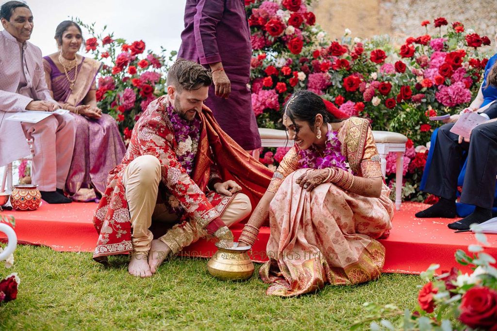 koda kodi games indian wedding 1024x683 - A Cross-Cultural Fairytale in Sicily: A South-Indian Wedding Celebration Overlooking the Sea