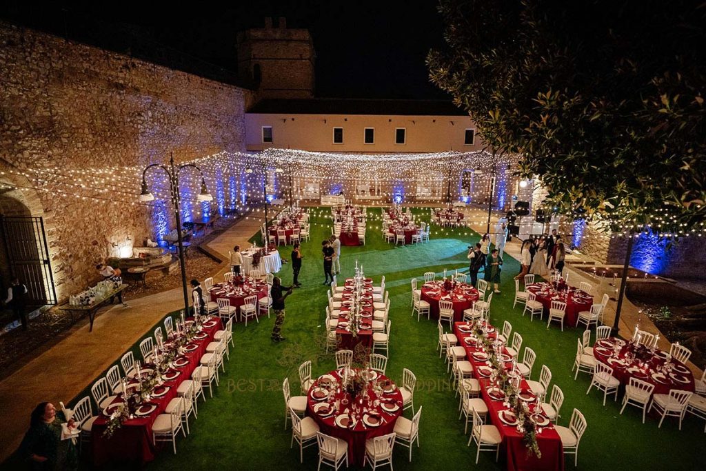 outdoor wedding reception layout 1024x683 - A Cross-Cultural Fairytale in Sicily: A South-Indian Wedding Celebration Overlooking the Sea