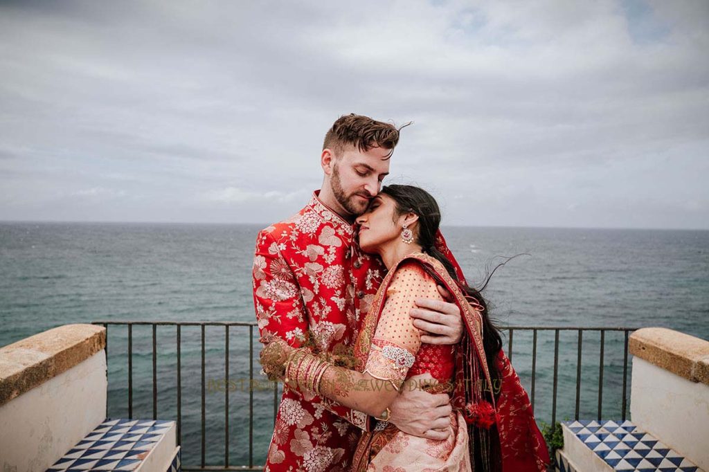 south indian couple wedding pictures sicily 1024x682 - A Cross-Cultural Fairytale in Sicily: A South-Indian Wedding Celebration Overlooking the Sea
