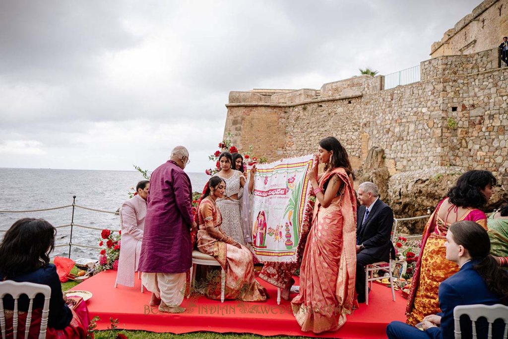 telugu south indian wedding ceremony 1024x683 - A Cross-Cultural Fairytale in Sicily: A South-Indian Wedding Celebration Overlooking the Sea