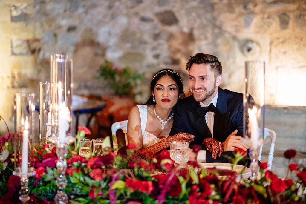 wedding reception sicily indian couple 1024x683 - A Cross-Cultural Fairytale in Sicily: A South-Indian Wedding Celebration Overlooking the Sea