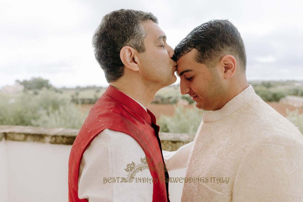 father son wedding morning 1024x683 - Enchanting Indian Wedding in Puglia with A Unique Mandap Design