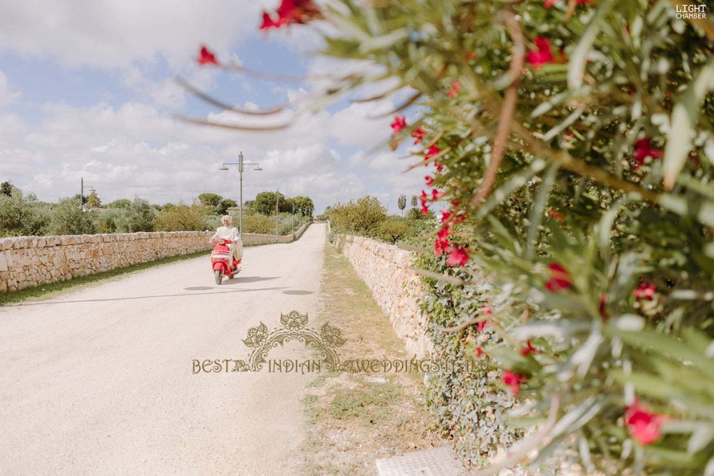 groom scouter baraat 1024x683 - Enchanting Indian Wedding in Puglia with A Unique Mandap Design