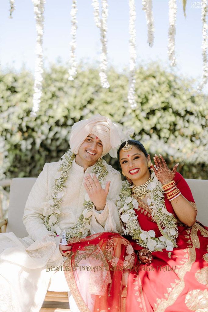 happy indian couple puglia 683x1024 - Enchanting Indian Wedding in Puglia with A Unique Mandap Design