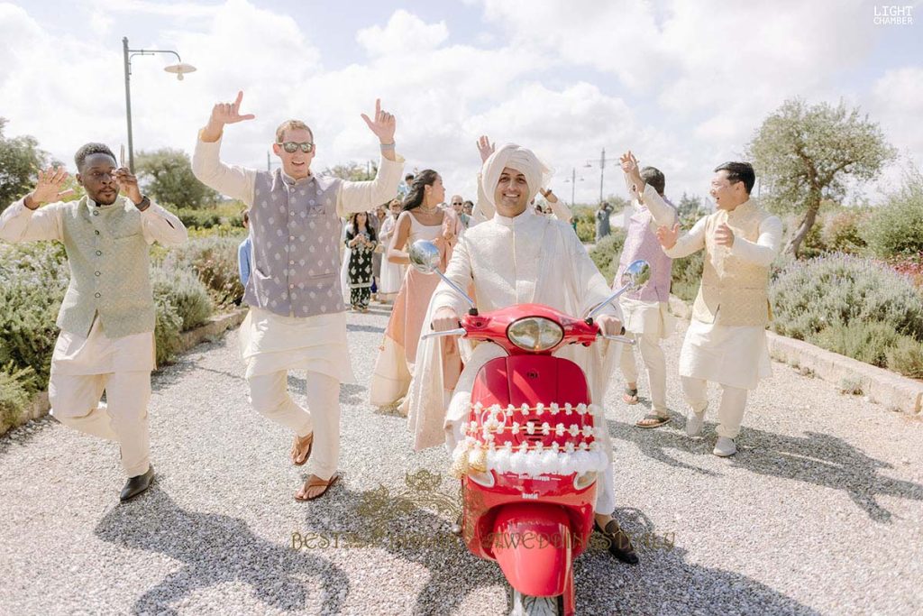 indian groom puglia italy 1024x683 - Enchanting Indian Wedding in Puglia with A Unique Mandap Design
