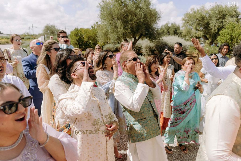 jaan arrival indian wedding puglia 1024x683 - Enchanting Indian Wedding in Puglia with A Unique Mandap Design