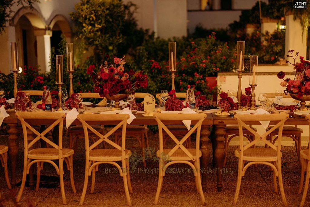 long tables setup reception puglia 1024x683 - Enchanting Indian Wedding in Puglia with A Unique Mandap Design