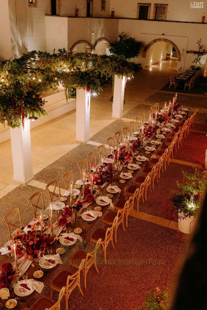 unique table decorations puglia italy 683x1024 - Enchanting Indian Wedding in Puglia with A Unique Mandap Design