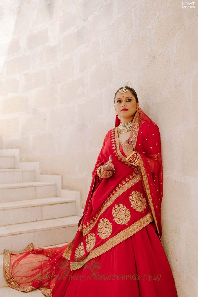 wedding bridal portrait 683x1024 - Enchanting Indian Wedding in Puglia with A Unique Mandap Design