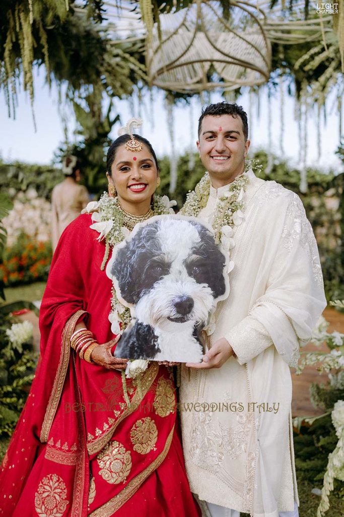 wedding dog photo 683x1024 - Enchanting Indian Wedding in Puglia with A Unique Mandap Design