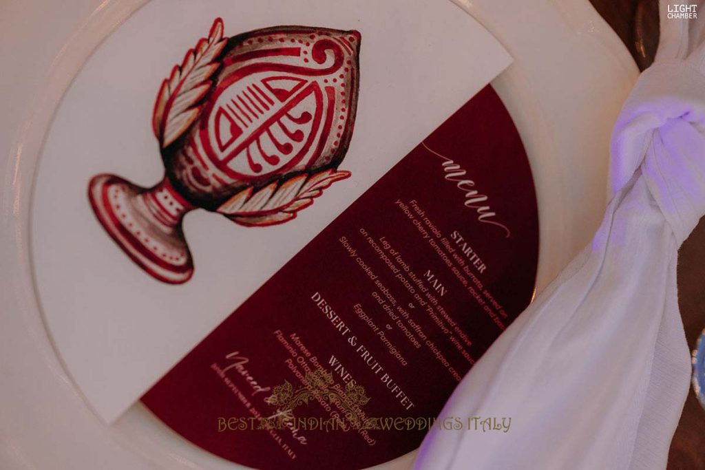 wedding menu puglia 1024x683 - Enchanting Indian Wedding in Puglia with A Unique Mandap Design