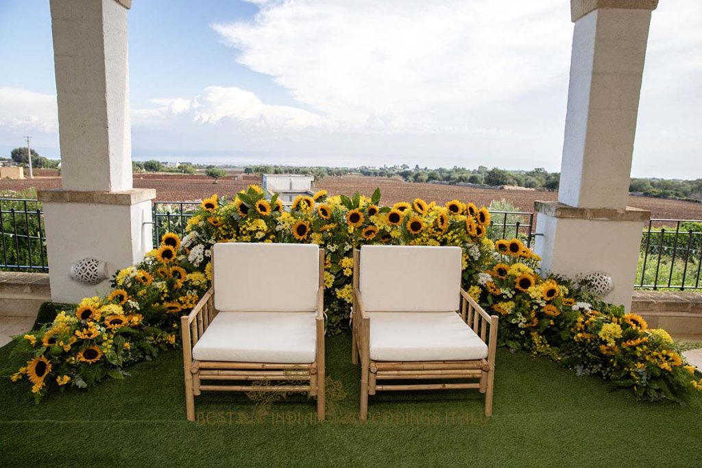 haldi decor inspo 1024x683 - Radiant Indian-Persian Wedding in Puglia: Iconic Venues and Cultural Fusion