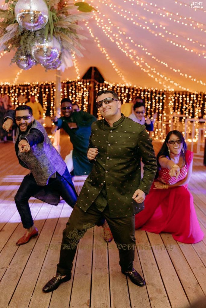 indian groom solo dance sangeet 683x1024 - Radiant Indian-Persian Wedding in Puglia: Iconic Venues and Cultural Fusion