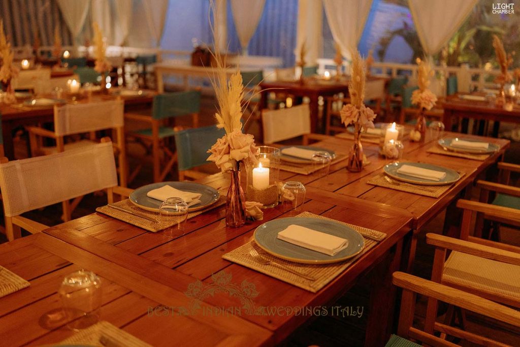 pampas wedding decor 1024x683 - Radiant Indian-Persian Wedding in Puglia: Iconic Venues and Cultural Fusion