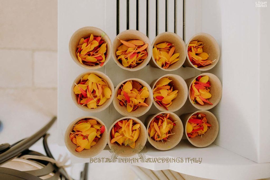 real petals flowers wedding 1024x683 - Radiant Indian-Persian Wedding in Puglia: Iconic Venues and Cultural Fusion