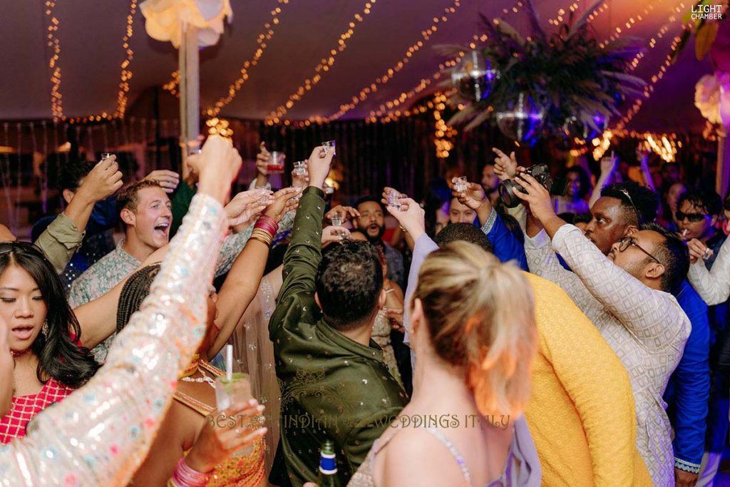 sangeet fun italy 1024x683 - Radiant Indian-Persian Wedding in Puglia: Iconic Venues and Cultural Fusion