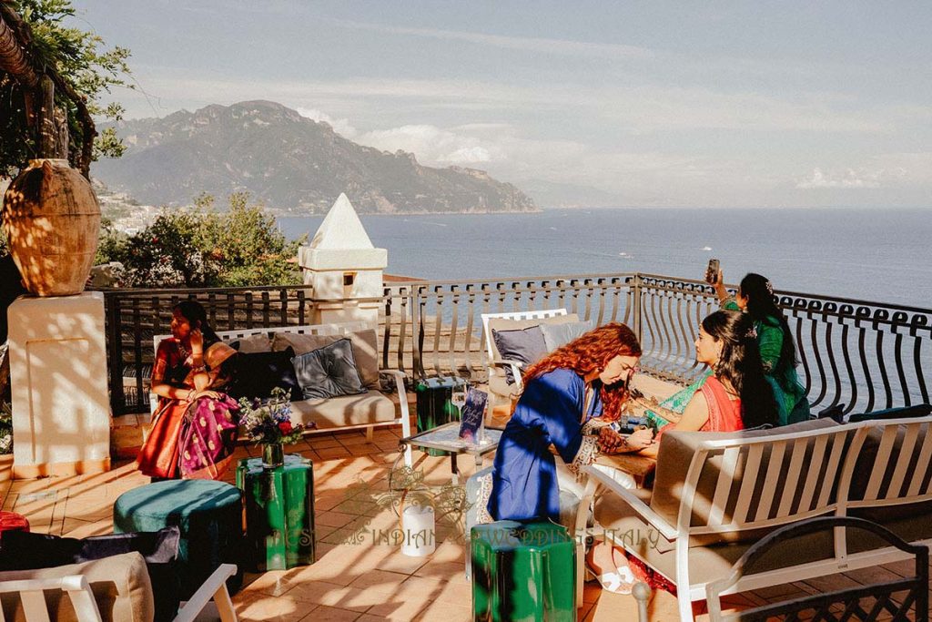 bridal mehndi italy wedding 1024x683 - Intimate Micro Wedding on the Amalfi Coast: Pratiksha &amp; Amit's Fairy Tale