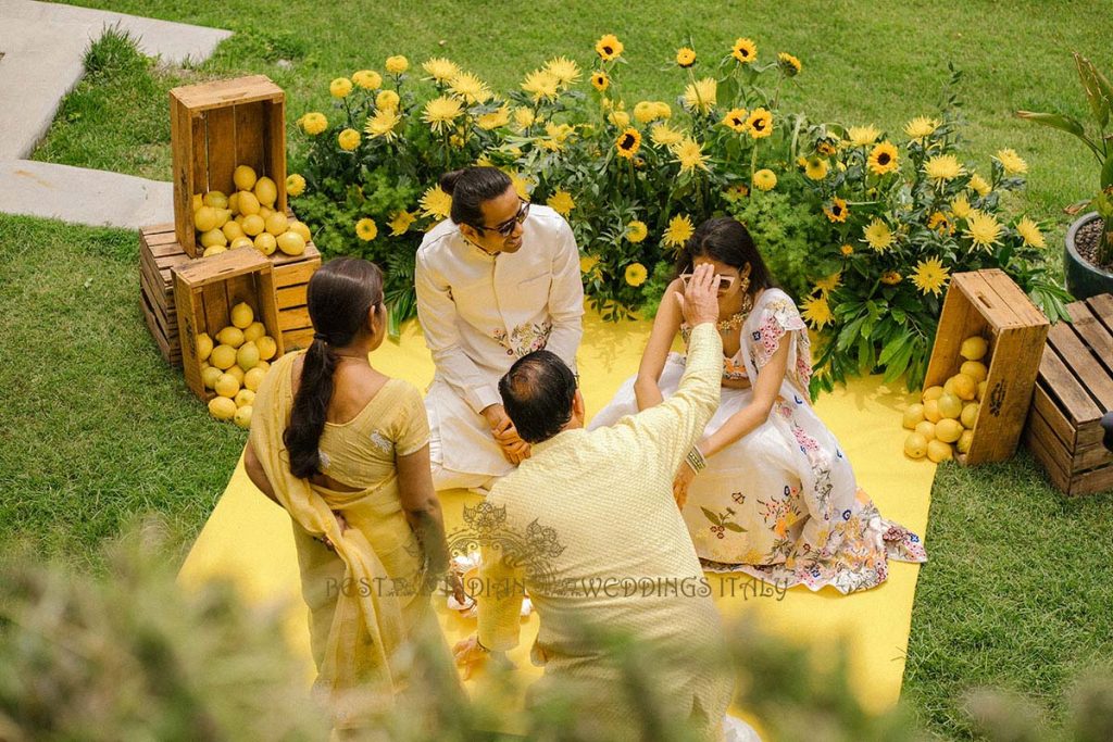 intimate haldi wedding ceremony italy 1024x683 - Intimate Micro Wedding on the Amalfi Coast: Pratiksha &amp; Amit's Fairy Tale