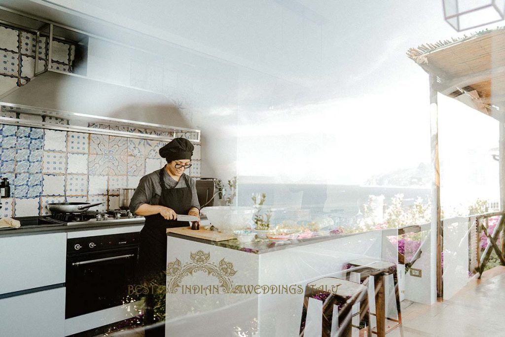 private indian chef italy 1024x683 - Intimate Micro Wedding on the Amalfi Coast: Pratiksha &amp; Amit's Fairy Tale