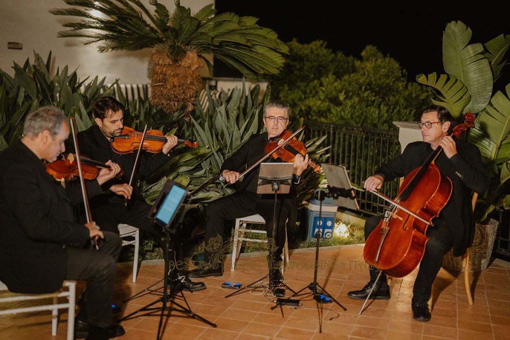reception string quartet 1024x683 - Intimate Micro Wedding on the Amalfi Coast: Pratiksha &amp; Amit's Fairy Tale