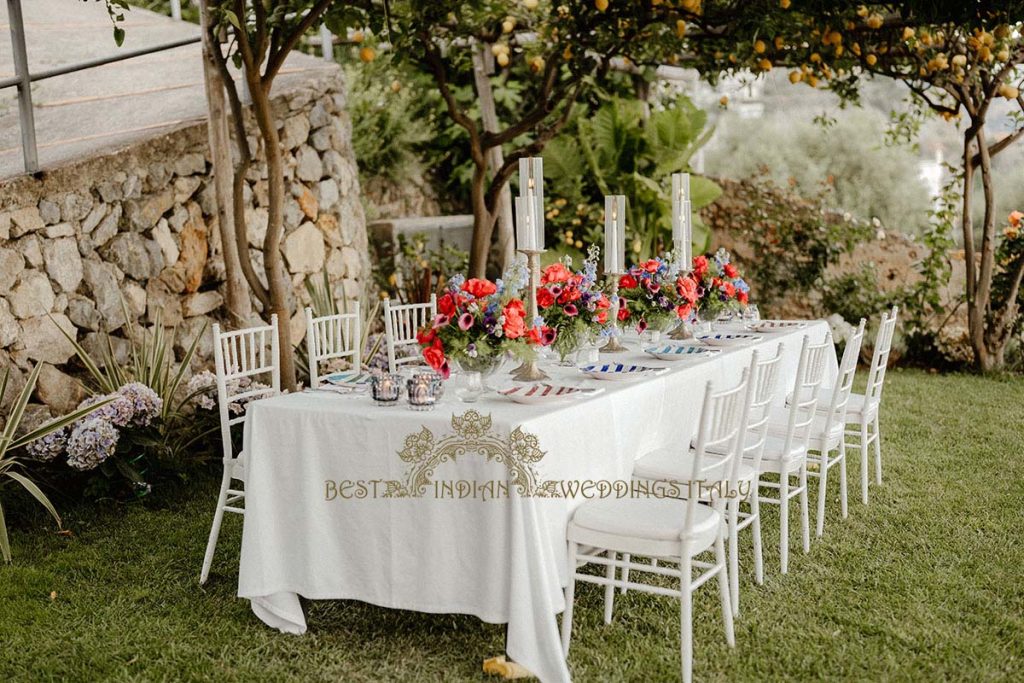 table set up amalfi 1024x683 - Intimate Micro Wedding on the Amalfi Coast: Pratiksha &amp; Amit's Fairy Tale