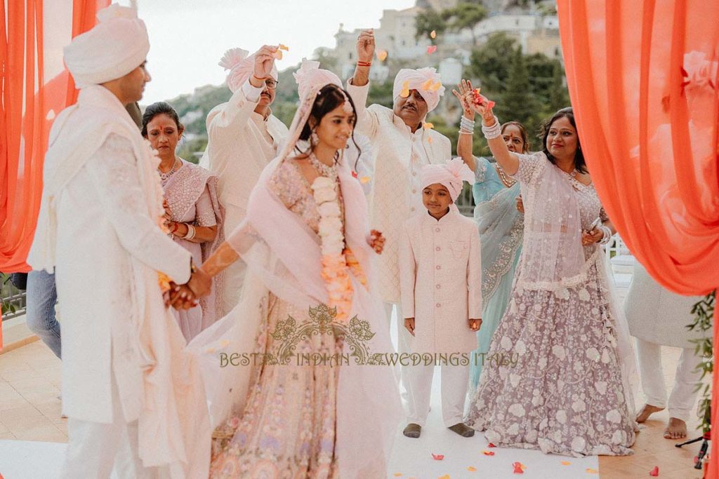 wedding petals 1024x683 - Intimate Micro Wedding on the Amalfi Coast: Pratiksha &amp; Amit's Fairy Tale
